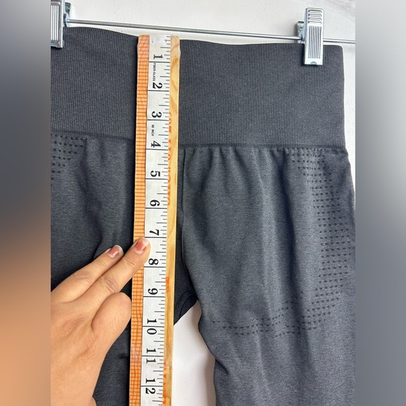 GYMSHARK VITAL SEAMLESS LEGGINGS Black Sharcoal High Rise Workout Chic Size Xs - Picture 10 of 12